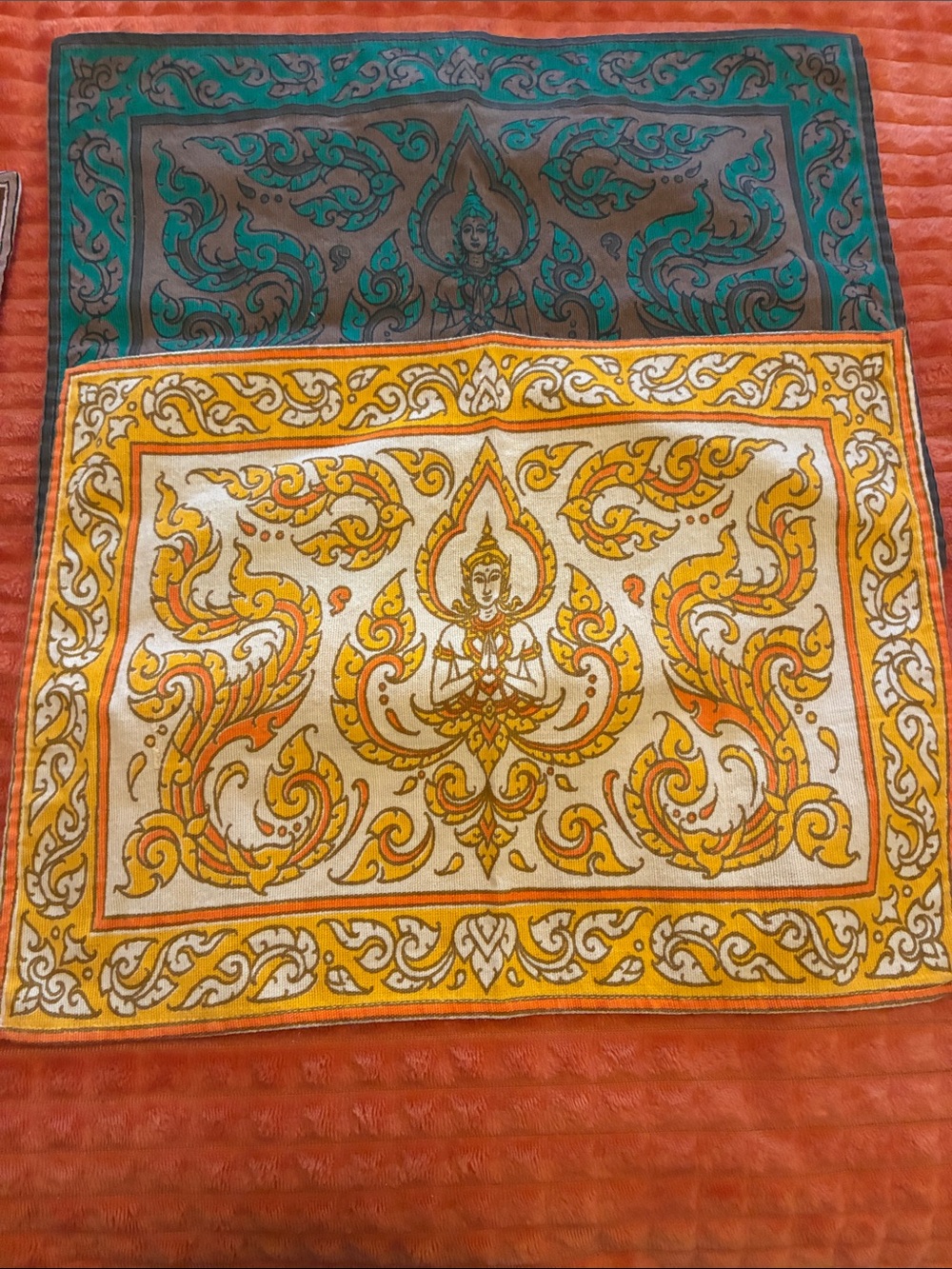 Cotton placemats Buddha pattern